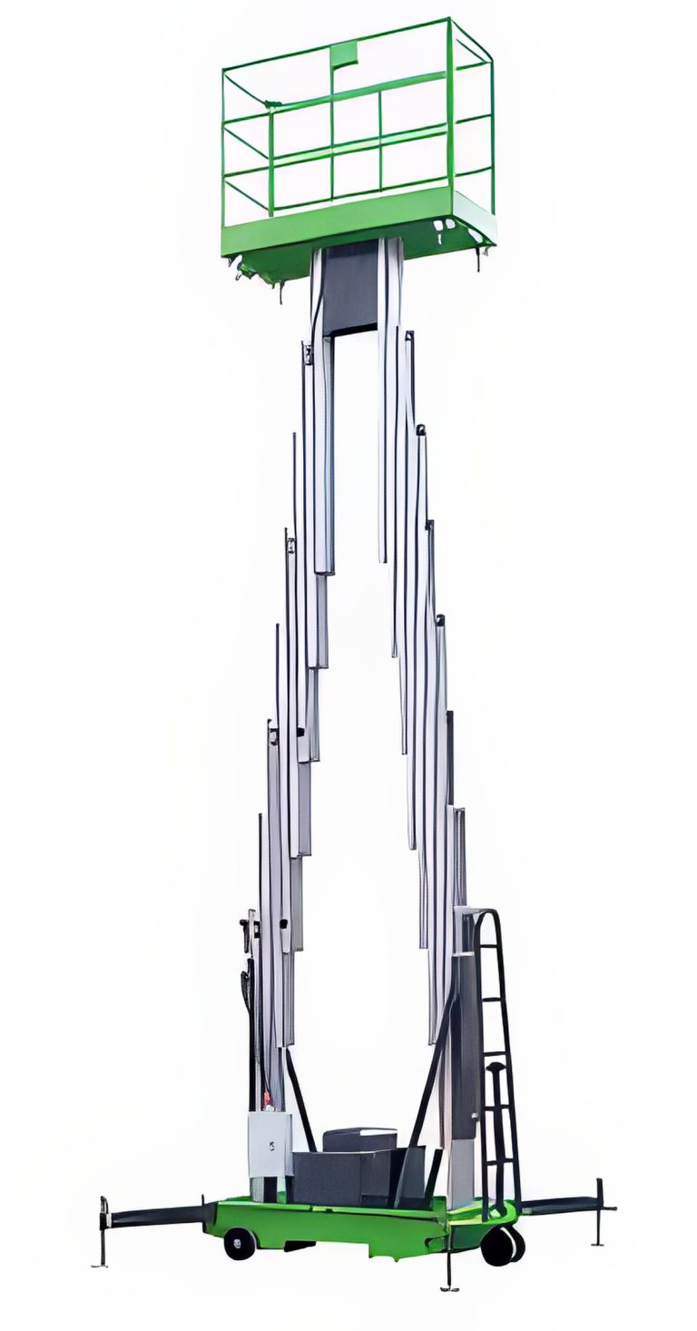 Model No. M1200 Double Mast Aerial Work Platform for Warehouse, Factory and Industrial Access Use, Professional Elevated Platform for Maintenance, Installation and Inspection Tasks